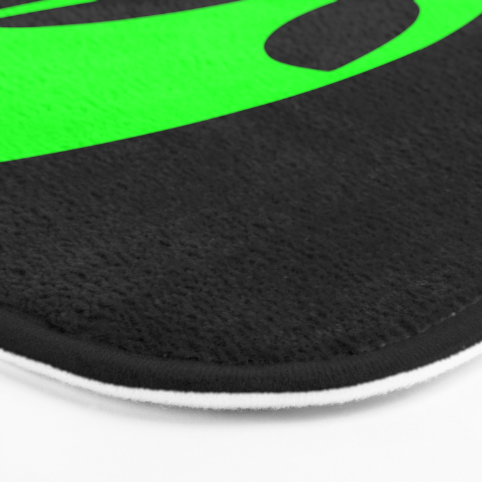 Black and Green Alien Head Shape Bath Mat Gallery Image 3
