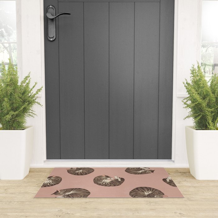 polka dot cats Welcome Mat Gallery Image 3