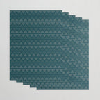Minimalist Mudcloth 3 in Cream and Olive on Teal Wrapping Paper Gallery Image 3