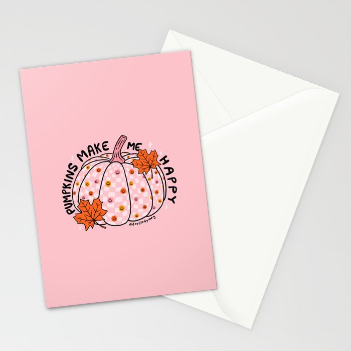 Pumpkins Make Me Happy Stationery Card Gallery Image 2