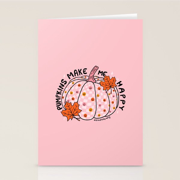 Pumpkins Make Me Happy Stationery Card Gallery Image 1