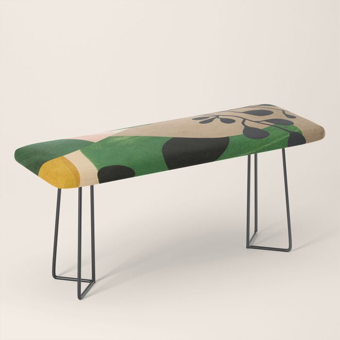 Modern Abstract Vases with Plant 1 Bench Gallery Image 1