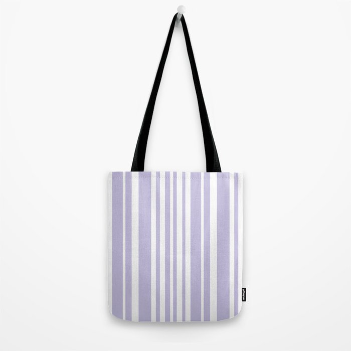 Classic Stripes XXVIII - Lilac Purple Tote Bag Gallery Image 2