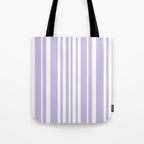 Classic Stripes XXVIII - Lilac Purple Tote Bag Gallery Image 1