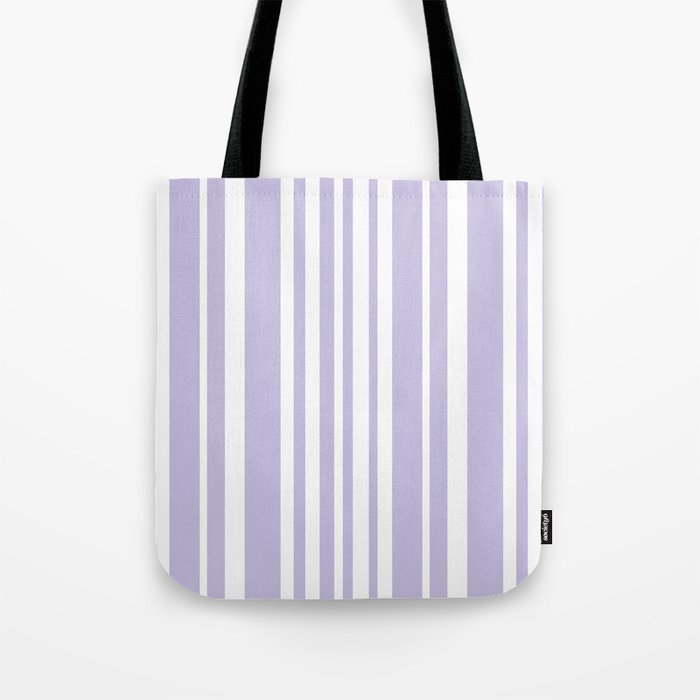 Classic Stripes XXVIII - Lilac Purple Tote Bag Gallery Image 1