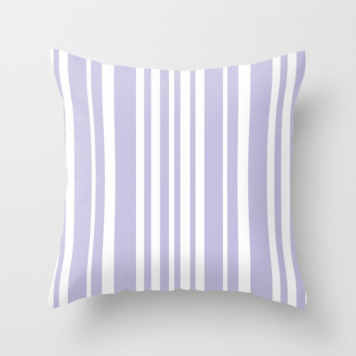 Classic Stripes XXVIII - Lilac Purple Throw Pillow Gallery Image 6