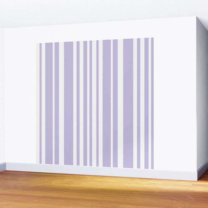 Classic Stripes XXVIII - Lilac Purple Wall Mural Gallery Image 2