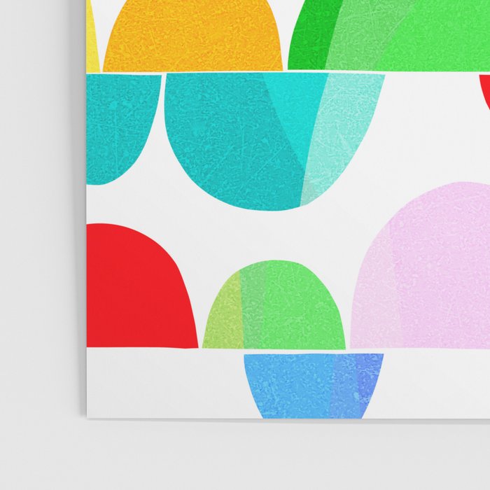 Mid Century Abstract cut-out Pebbles 1. Colourful Poster Gallery Image 3