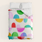 Mid Century Abstract cut-out Pebbles 1. Colourful Duvet Cover Gallery Image 6