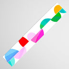 Mid Century Abstract cut-out Pebbles 1. Colourful Table Runner Gallery Image 3