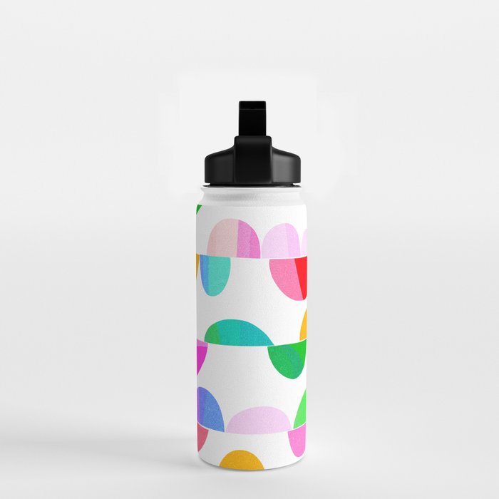 Mid Century Abstract cut-out Pebbles 1. Colourful Water Bottle Gallery Image 2