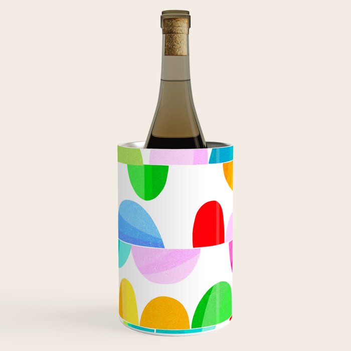 Mid Century Abstract cut-out Pebbles 1. Colourful Wine Chiller Gallery Image 2