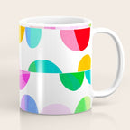 Mid Century Abstract cut-out Pebbles 1. Colourful Coffee Mug Gallery Image 1