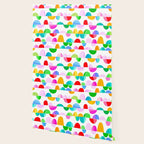 Mid Century Abstract cut-out Pebbles 1. Colourful Wallpaper Gallery Image 2