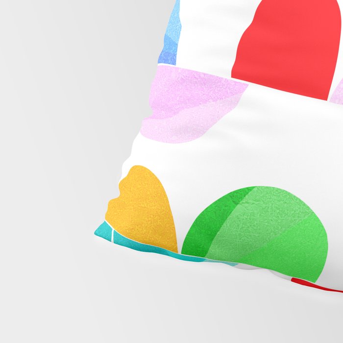 Mid Century Abstract cut-out Pebbles 1. Colourful Pillow Sham Gallery Image 4
