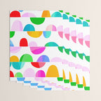 Mid Century Abstract cut-out Pebbles 1. Colourful Wrapping Paper Gallery Image 3
