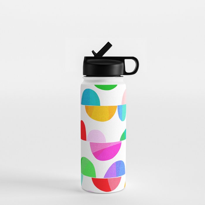 Mid Century Abstract cut-out Pebbles 1. Colourful Water Bottle Gallery Image 1