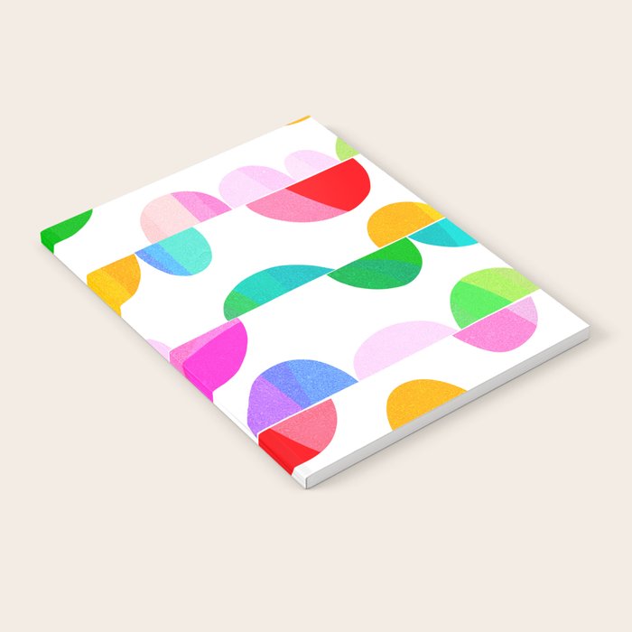 Mid Century Abstract cut-out Pebbles 1. Colourful Notebook Gallery Image 1
