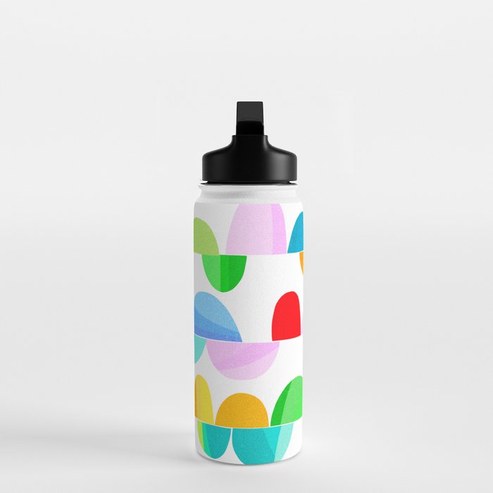 Mid Century Abstract cut-out Pebbles 1. Colourful Water Bottle Gallery Image 3