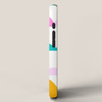 Mid Century Abstract cut-out Pebbles 1. Colourful iPhone Case Gallery Image 2