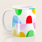 Mid Century Abstract cut-out Pebbles 1. Colourful Coffee Mug Gallery Image 3