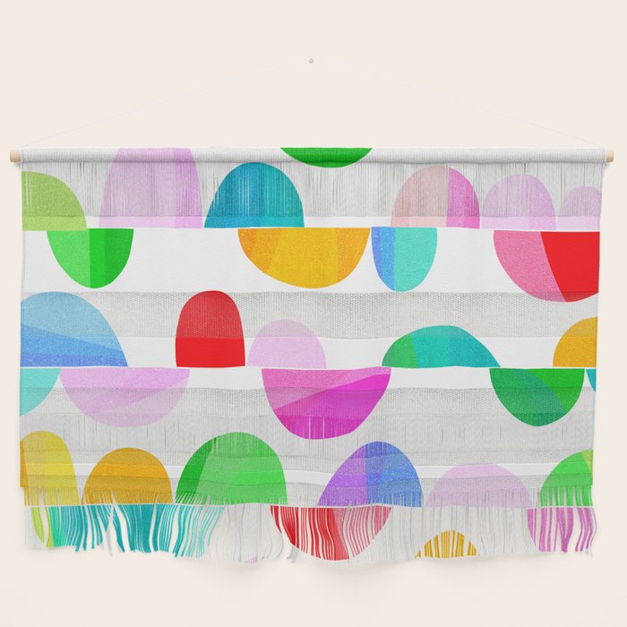 Mid Century Abstract cut-out Pebbles 1. Colourful Wall Hanging Gallery Image 1