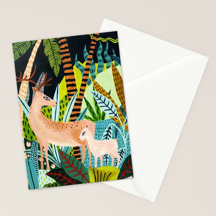 Woodland Deer & Fawn Stationery Card Gallery Image 2
