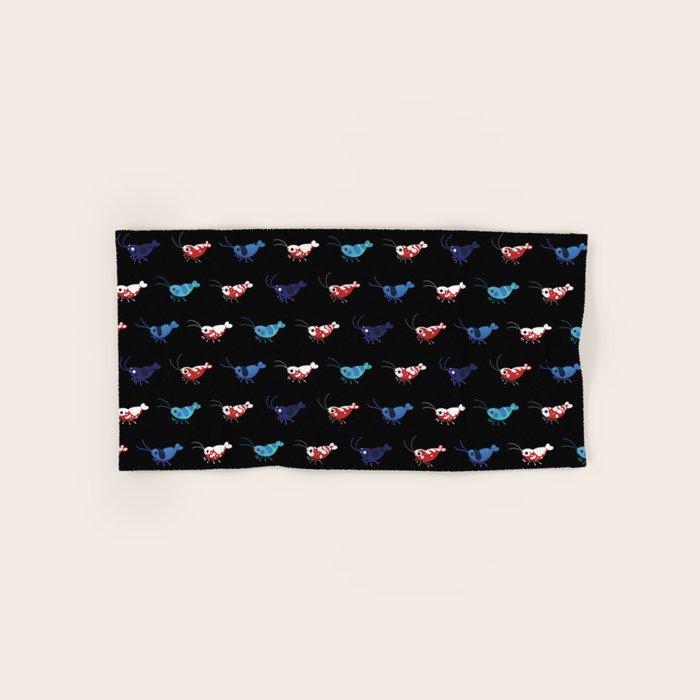 Red and blue shrimp Bath Towel Gallery Image 1
