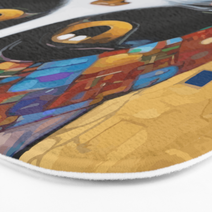 Gustav Klimt Cat with Colorful Scarf Bath Mat Gallery Image 3