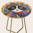 Gustav Klimt Cat with Colorful Scarf Side Table Gallery Image 2