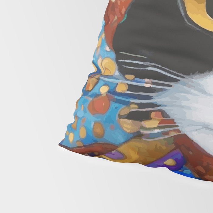 Gustav Klimt Cat with Colorful Scarf Pillow Sham Gallery Image 4