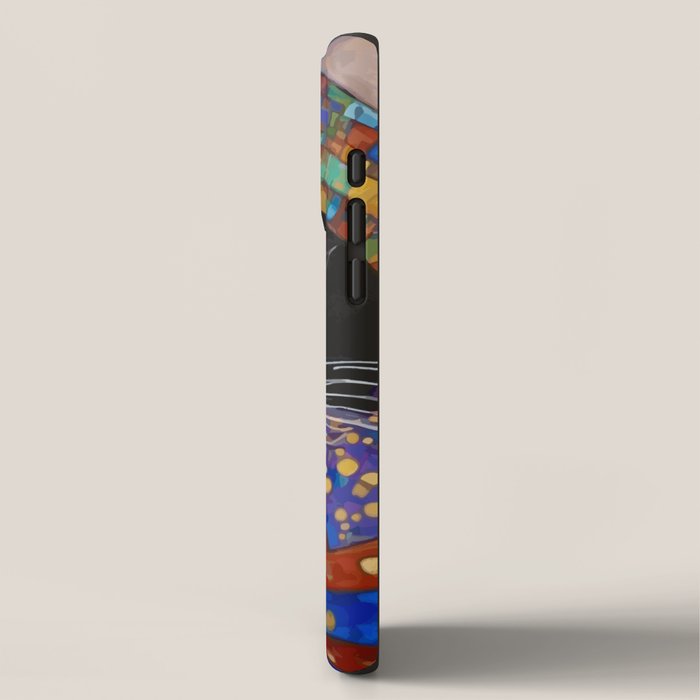 Gustav Klimt Cat with Colorful Scarf iPhone Case Gallery Image 2
