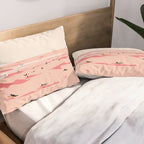 Sunset Tiny Surfers in Lima Pillow Sham Gallery Image 2
