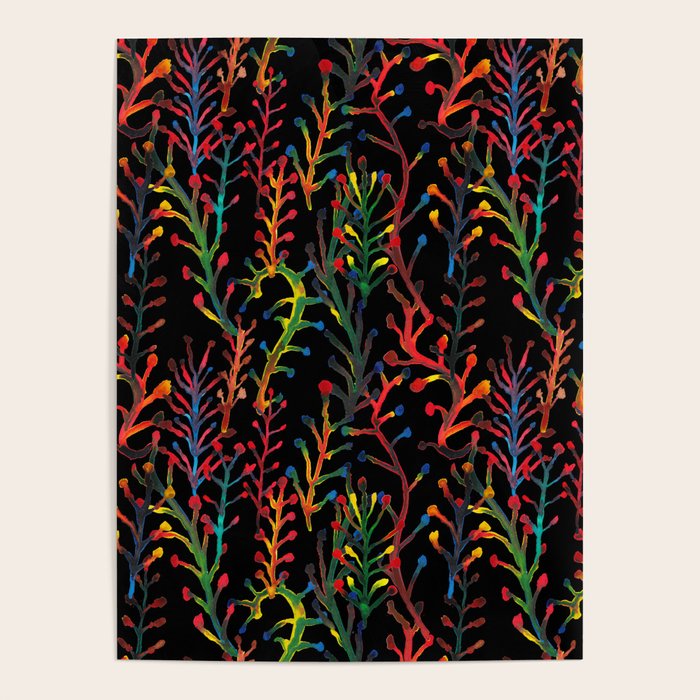 Watercolor Rainbow plants Poster Gallery Image 4