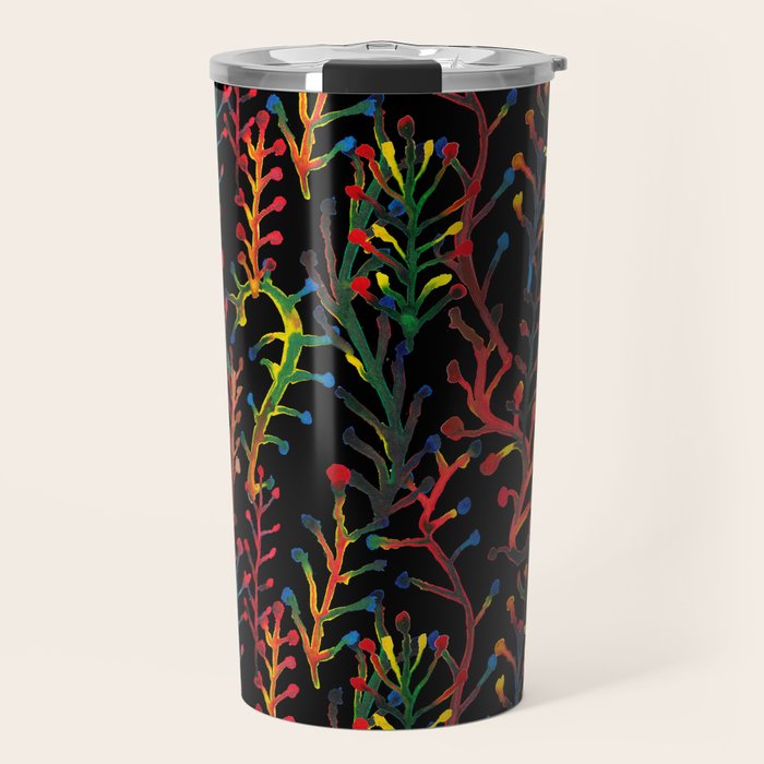 Watercolor Rainbow plants Travel Mug Gallery Image 1
