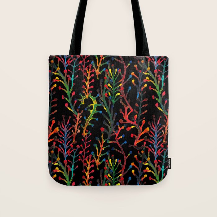 Watercolor Rainbow plants Tote Bag Gallery Image 1