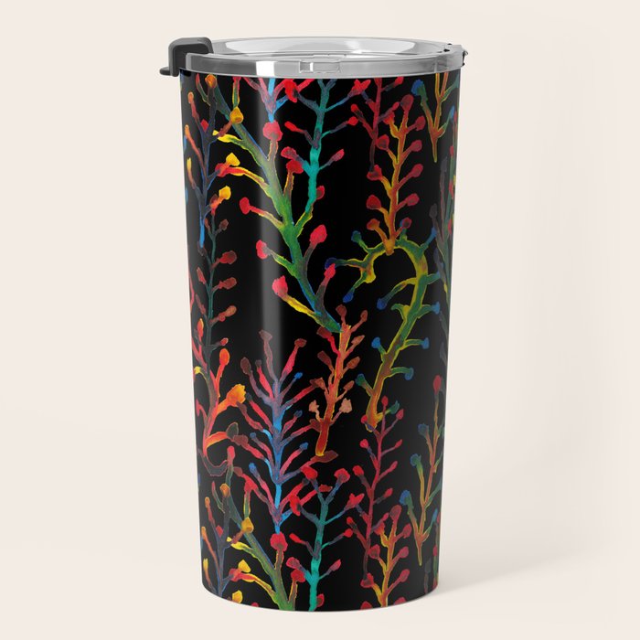 Watercolor Rainbow plants Travel Mug Gallery Image 3