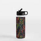 Watercolor Rainbow plants Water Bottle Gallery Image 1