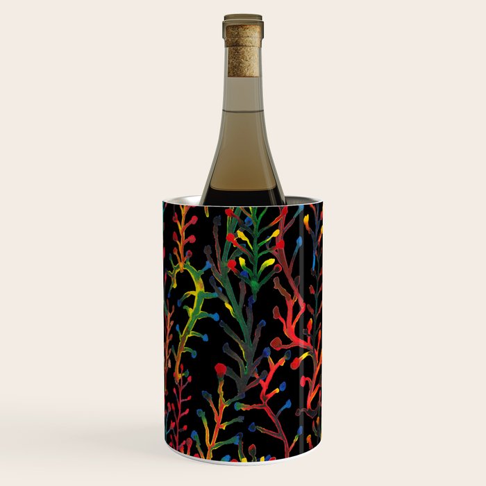 Watercolor Rainbow plants Wine Chiller Gallery Image 1