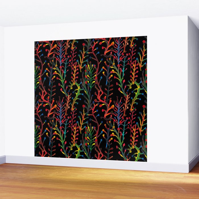 Watercolor Rainbow plants Wall Mural Gallery Image 2