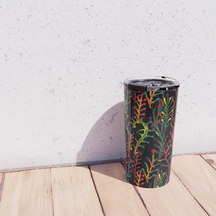 Watercolor Rainbow plants Travel Mug Gallery Image 4
