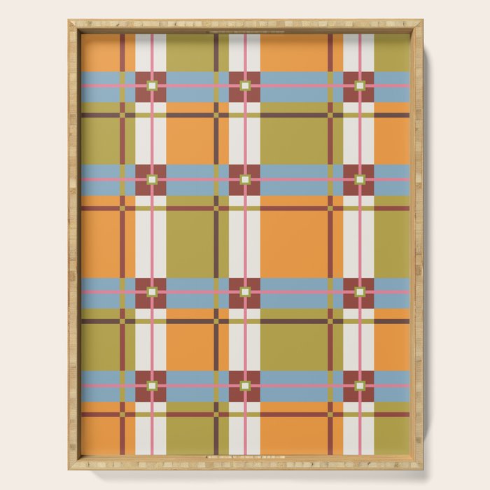 Autumn Breeze Checks Serving Tray Gallery Image 1