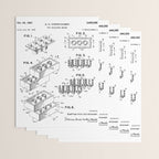 Legos Patent - Legos Brick Art - Black And White Wrapping Paper Gallery Image 3