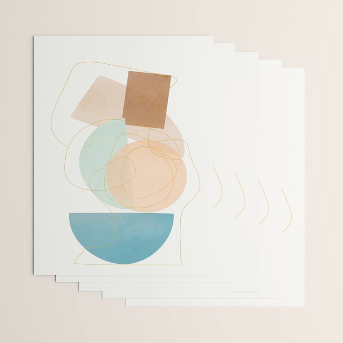 Soft Abstract Shapes 17 Wrapping Paper Gallery Image 3