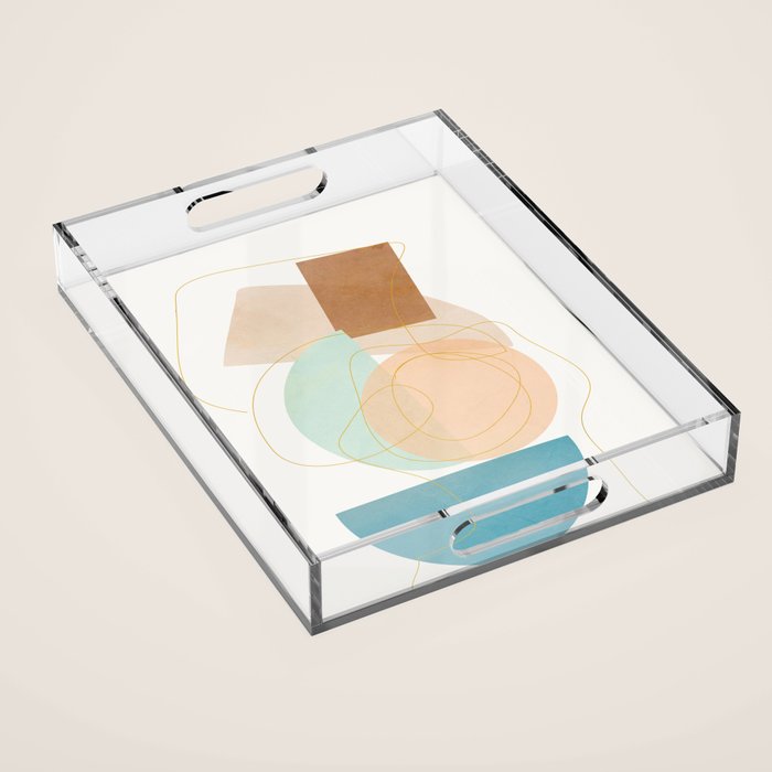 Soft Abstract Shapes 17 Acrylic Tray Gallery Image 1