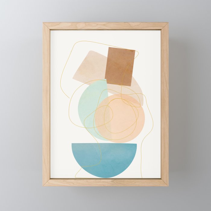 Soft Abstract Shapes 17 Mini Art Print Gallery Image 1