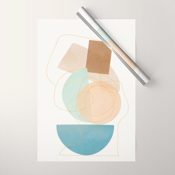 Soft Abstract Shapes 17 Wrapping Paper Gallery Image 1
