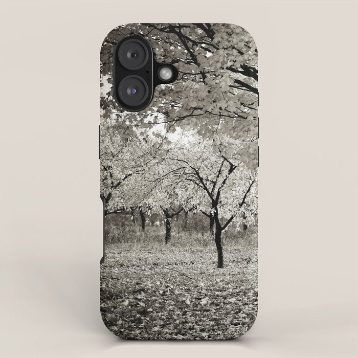 Wind and Leaves - B&W iPhone Case Gallery Image 1