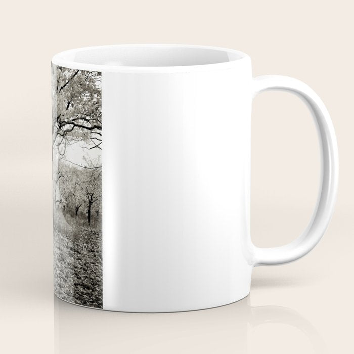 Wind and Leaves - B&W Coffee Mug Gallery Image 1