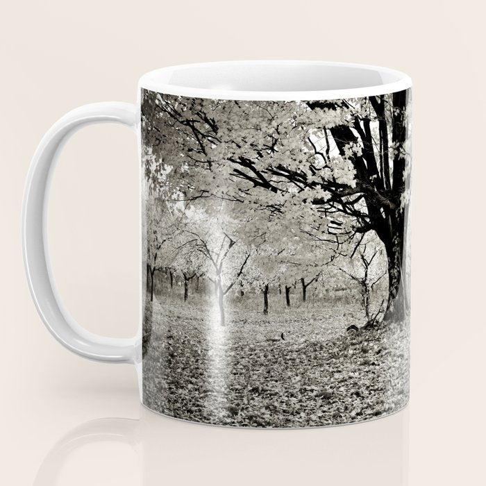 Wind and Leaves - B&W Coffee Mug Gallery Image 3